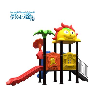 Complex de joaca pentru copii de metal Joy Land 3, exterior, 3-12 ani, 520x310x420 cm