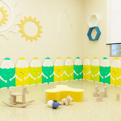 Panou de perete Soft Play cu burete, model Creion 2, pentru locuri de joaca de interior