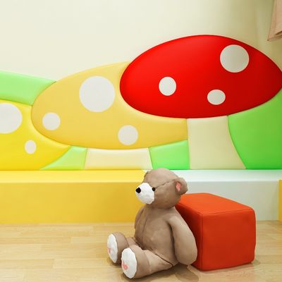 Panou de perete Soft Play cu burete, model Mushroom, pentru locuri de joaca de interior
