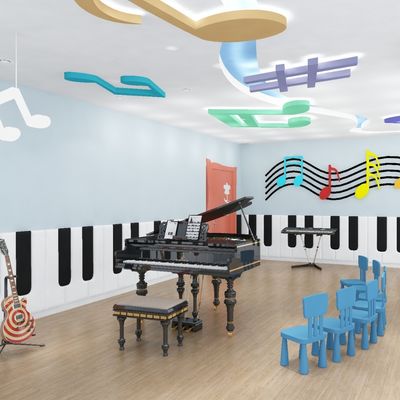 Panou de perete Soft Play cu burete, model Piano, pentru locuri de joaca de interior