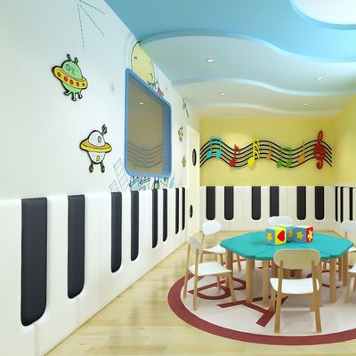 Panou de perete Soft Play cu burete, model Piano, pentru locuri de joaca de interior
