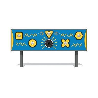 Panou interactiv pentru copii Joc de reactie Shapes, 4+ ani, 213x62x148.8 cm, albastru