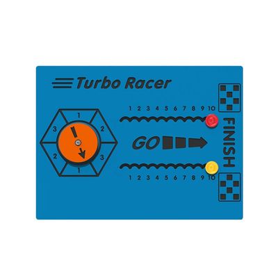 Panou interactiv pentru copii Turbo Racer, 2+ ani, 120x80 cm, albastru