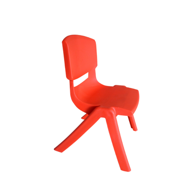 Scaun mare de gradinita de interior pentru copii, plastic, 43x40x76 cm, 3-10 ani, rosu
