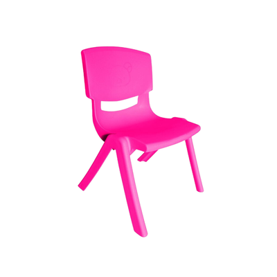 Scaun mare de gradinita de interior pentru copii, plastic, 43x40x76 cm, 3-10 ani, roz