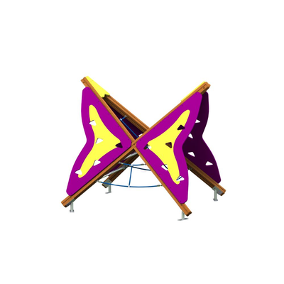 Sistem de catarare pentru copii de exterior Butterfly, 3-12 ani, 189x167x111 cm, lemn