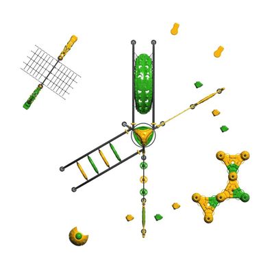 Sistem de cățărare pentru copii Green Lemon Energy, 3-12 ani, 1200x1100x315 cm