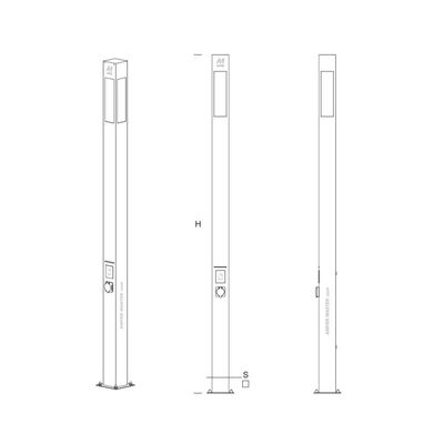 Stalp de iluminat cu statie de incarcare auto Bokard 3 m