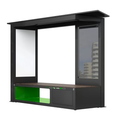Modular smart bus shelter with solar charging
