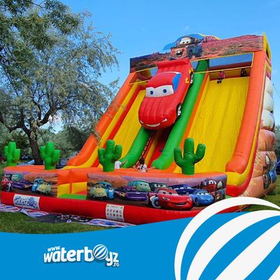 Cars Inflatable Slide with 2 slopes