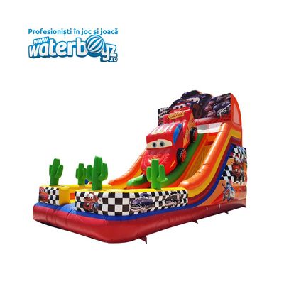 Cars Inflatable Slide with 2 slopes
