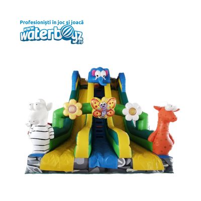 Zoo 3 Inflatable Slide with 2 slopes