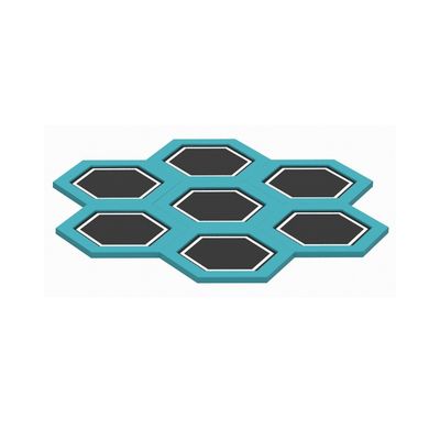 Trambulina modulara elastica pentru interior Hexagon