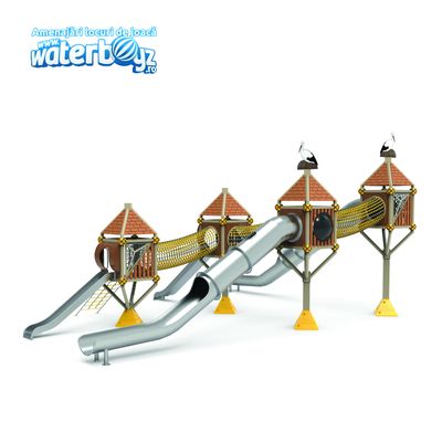 Complex de joaca pentru copii de metal Treehouse 8, exterior, 5-12 ani, 1200x900x610 cm