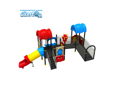 Complex de joaca pentru persoane cu dizabilitati Model 1, exterior, 800x600x350 cm