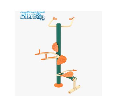 Aparat de fitness multifunctional Model 3 pentru exterior, 12+ ani, 165x140x210 cm, metal si plastic LLDPE