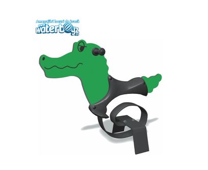 Balansoar pe arc pentru copii Modern Crocodil, 1-4 ani, metal si plastic HDPE, verde