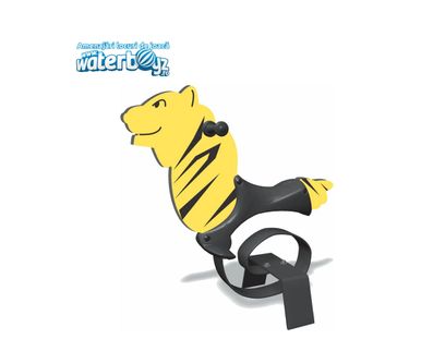 Balansoar pe arc pentru copii Modern Tigru, 1-4 ani, metal si plastic HDPE, galben