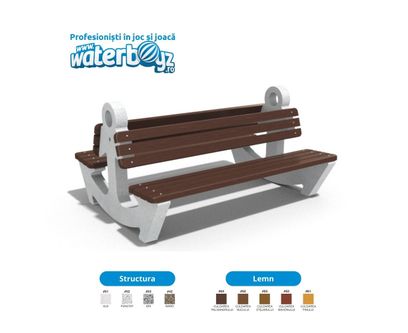 Concrete Urban Park Bench model Anchor