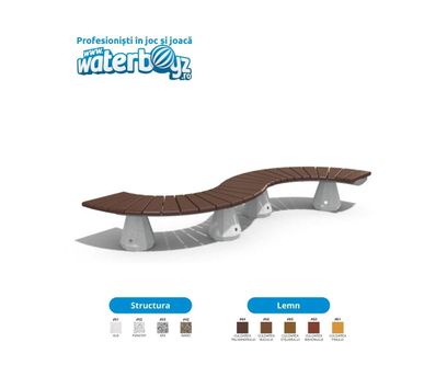 Concrete Urban Park Bench model 10
