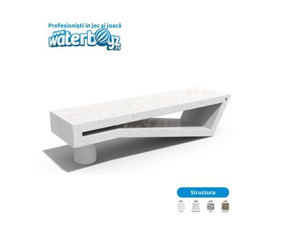 Concrete Urban Park Bench model 13
