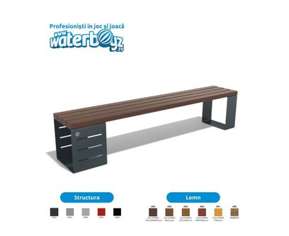 Metal Urban Park Bench model 4