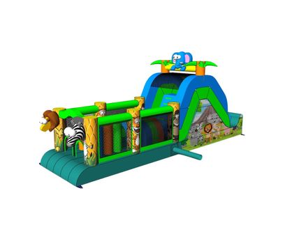 Cursa cu obstacole si tobogan -  Jungle Race