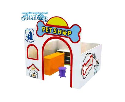 Casuta tematica pentru gradinita Petshop, 120x120x120 cm, plastic HDPE, 2-8 ani