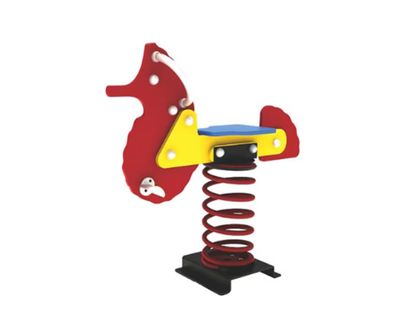 Balansoar pe arc pentru copii Calut de mare 2, 1-4 ani, 50x90x50 cm, metal si plastic, multicolor
