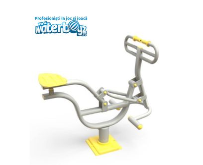 Aparat de fitness pentru picioare Model 5 pentru exterior, 80x100x130 cm, metal si plastic LLDPE