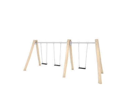 Leagan din lemn pentru copii Robinia Parc 6, 1-14 ani, 556x207x238 cm