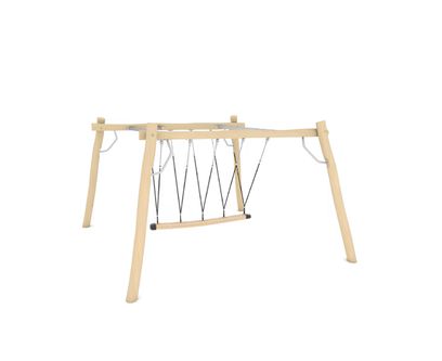 Leagan cu franghii pentru copii din lemn Robinia Parc 7, 3-12 ani, 520x175x271 cm
