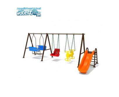 Leagan cu tobogan pentru copii Model 7, 3-12 ani, 600x200x200 cm