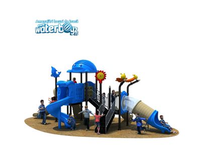 Complex de joaca pentru copii de metal Deep Sea 4, exterior, 3-12 ani, 920x490x395 cm