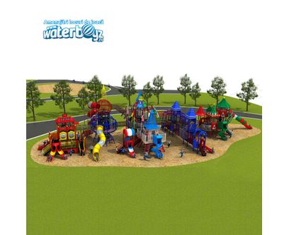 Complex de joaca pentru copii de metal Dream of Pleasure Island 8, exterior, 3-12 ani