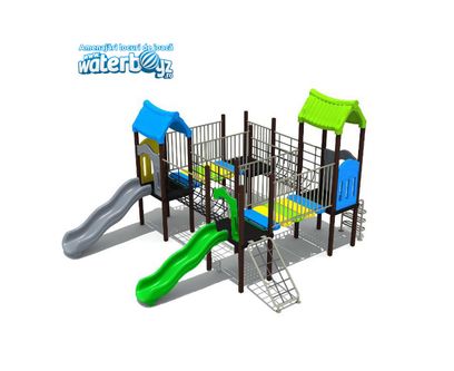 Complex de joaca pentru copii de metal Economy 25, exterior, 3-12 ani, 550x540x320 cm