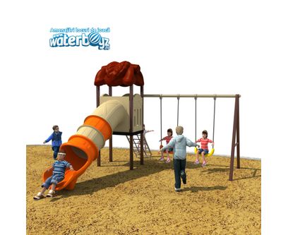 Complex de joaca pentru copii de metal Economy 9, exterior, 3-12 ani, 360x410x310 cm