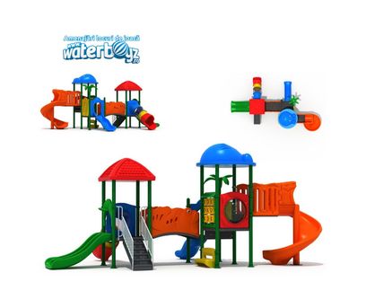 Complex de joaca pentru copii de metal Exotic 7, exterior, 3-12 ani, 865x575x390 cm