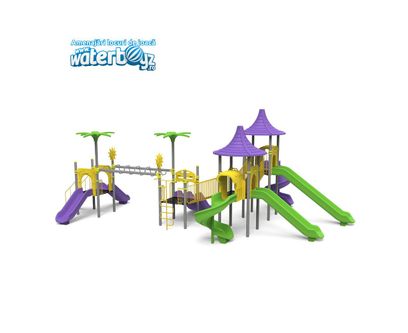 Complex de joaca pentru copii de metal Exotic 8, exterior, 3-12 ani, 1350x770x600 cm