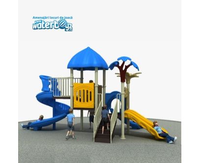Complex de joaca pentru copii de metal Padurea Fermecata 29, exterior, 3-12 ani, 600x390x420 cm