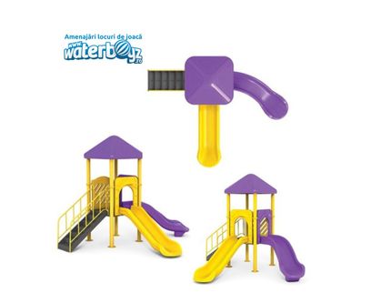 Complex de joaca pentru copii de metal Economy 31, exterior, 3-12 ani, 450x350x340 cm