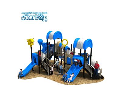Complex de joaca pentru copii de metal Fun Land 1, exterior, 3-12 ani, 820x600x400 cm