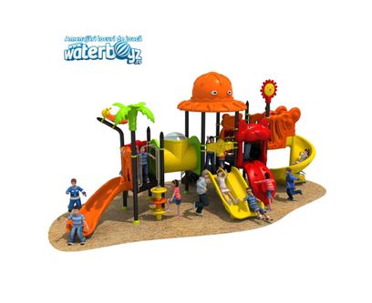 Complex de joaca pentru copii de metal Deep Sea 5, exterior, 3-12 ani, 850x390x400 cm
