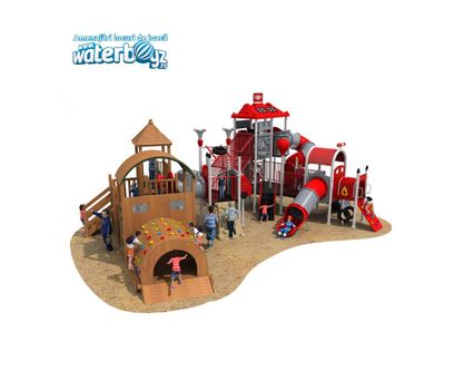 Complex de joaca pentru copii de metal Fire Control 5, exterior, 3-12 ani