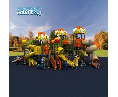Complex de joaca pentru copii de metal Puppy Land 2, exterior, 3-12 ani