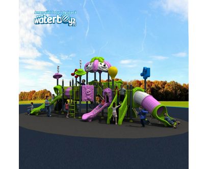 Complex de joaca pentru copii de metal Puppy Land 3, exterior, 3-12 ani, 1130x670x440 cm