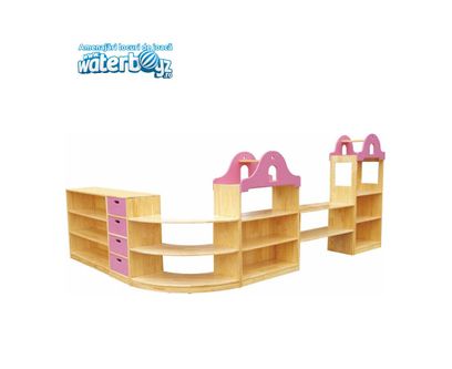 Mobilier pentru gradinita tip coltar, 120x120 cm, plastic HDPE