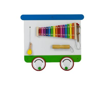 Panou interactiv de perete pentru copii Vagon 6, 110x57x2 cm, 0-3 ani