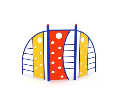 Sistem de catarare cu panouri pentru copii de exterior Model 1, 3-12 ani, 460x155x230 cm, metal si plastic LLDPE