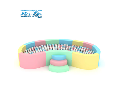 Piscina cu bile Soft Play Bean, pastel
